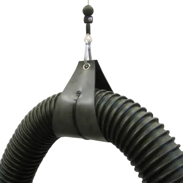 Leitung für Absaugtechnik, flexible Saugschlauch mit Klemme, Industriegeräte, Staubsauger, Filtrationssysteme, Luftreinigung, Staubreduzierung, Vakuumanlagen, Industriesauger, Vaupel-Absaugtechnik.