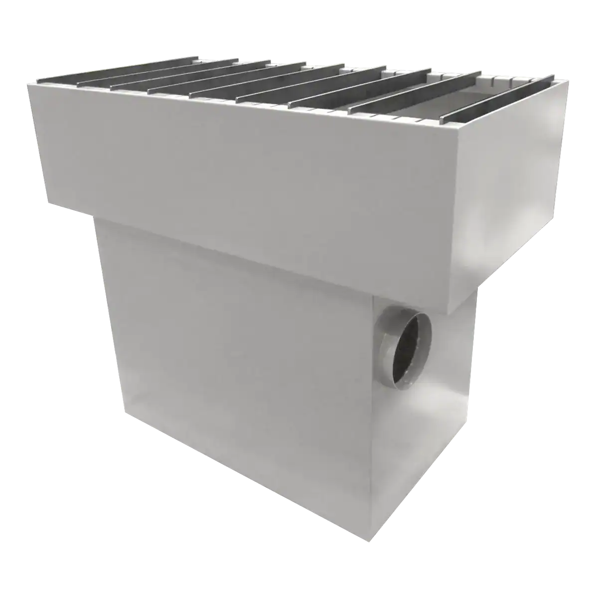 Hochwertige Absaugtank für industrielle Absaugtechnik, Edelstahl, Staub- und Schmutzabsaugung, robustes Design, effizient und wartungsarm.