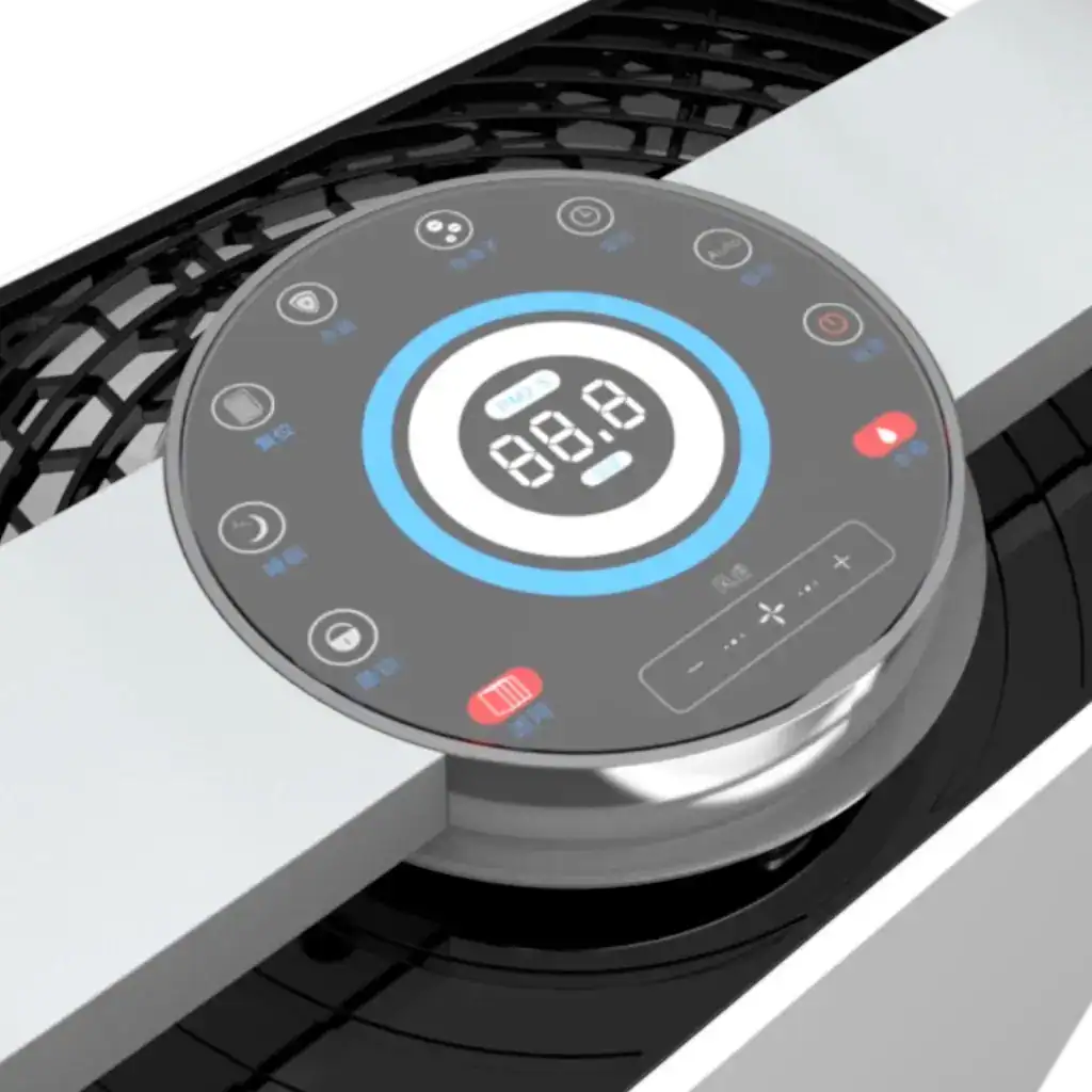 - Fortschrittliches Absaugtechnik Steuerungspanel mit digitalem Display und Touch-Control für effizientes Absaugen.