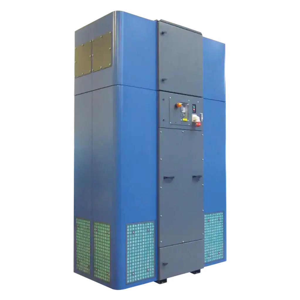 Absaugtechnik Industrieanlage für effiziente Staub- und Partikelfiltration, ideal für raumlufttechnische Lösungen und industrielle Staubabsaugungssysteme.