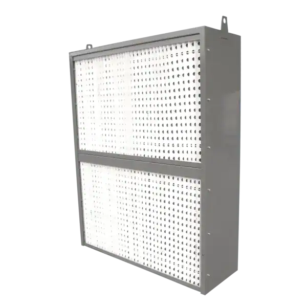 Luftfiltergehäuse für Absaugtechnik von VAUPEL, langlebig und wartungsarm, ideal für Industrie- und Werkstattumgebungen.