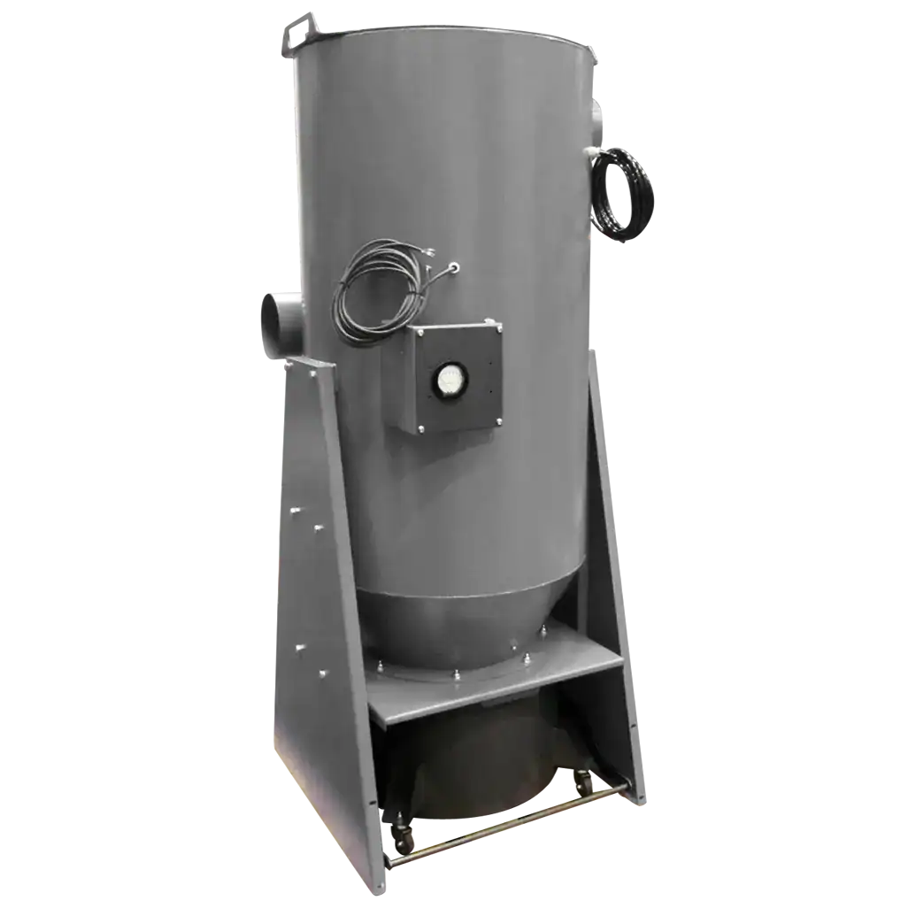 Vaupel Absaugtechnik SteamSeparator industrieller Staubsammler, explosionsgeschützt, Edelstahl, effiziente Staub- und Partikelfiltration, robuste Bauweise.