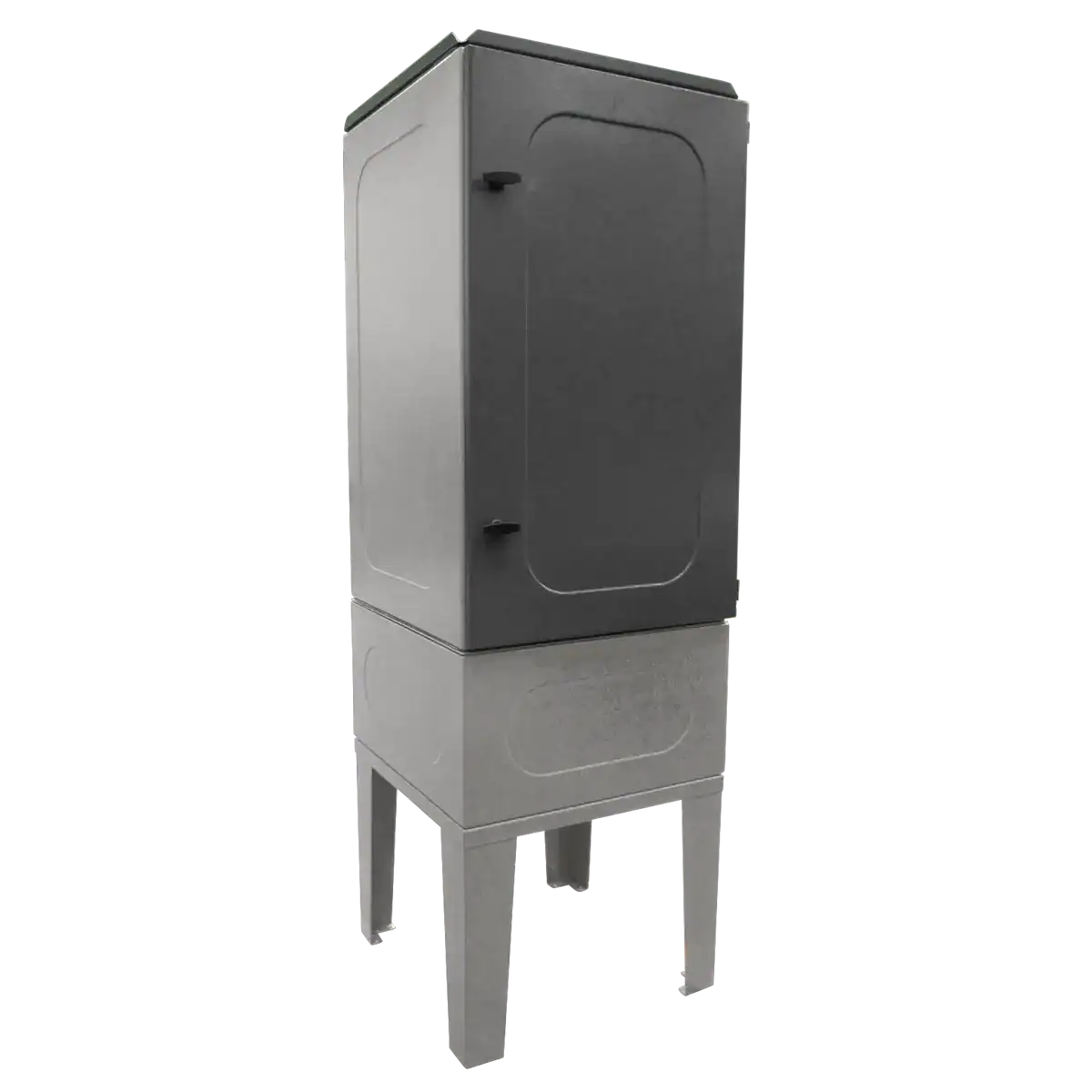 Absaugtechnik-Schrank aus Edelstahl für industrielle-filterung und Staubabsaugung, robustes Gehäuse, ideal für effiziente Luftreinigung in Werkstätten und Produktionsanlagen.