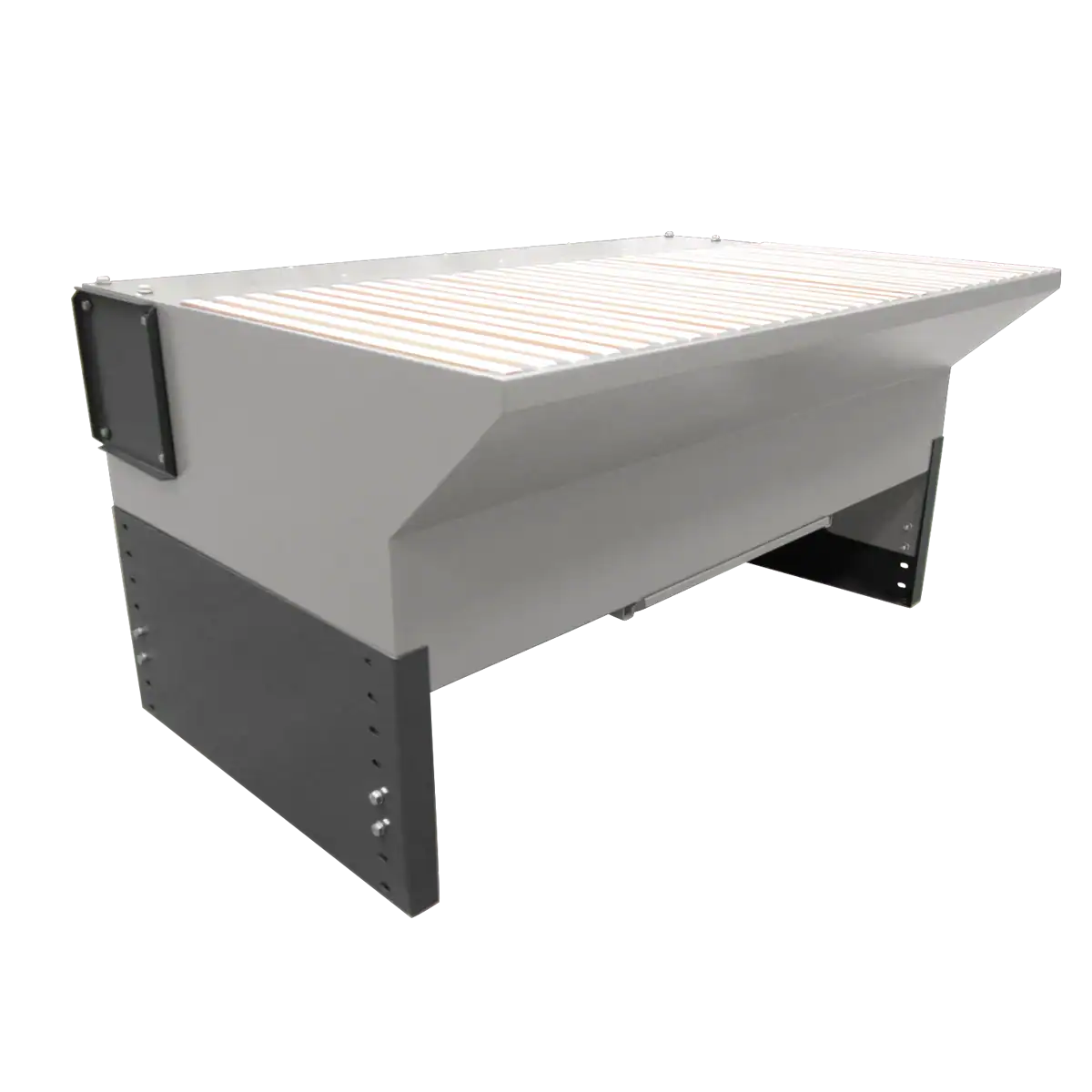 Elegante industrielle Absauganlage für effiziente Staub- und Partikelführung in Produktionsumgebungen. Hochwertige VAUPEL Absaugtechnik für optimale Luftreinigung und Sicherheit.