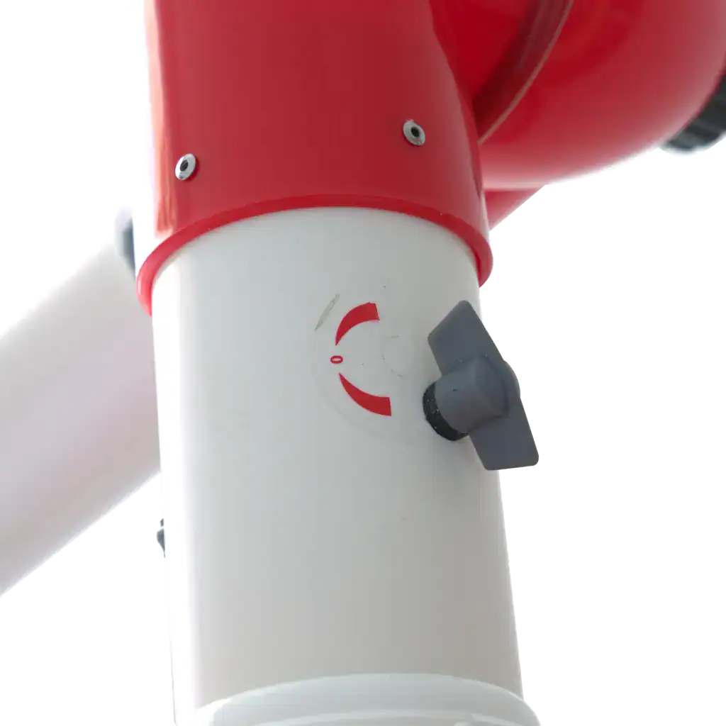 Hochwertiger Absaugtechnik-Kolben mit Drehknopf, für effiziente Staub- und Partikelabsaugung in industriellen Anwendungen. Schneiderisches Design sorgt für präzise Steuerung der Absaugung.