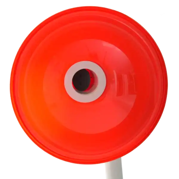 Rotes Absaugspulensystem von VAUPEL, Industriedesign, Absaugtechnik für Industrie- und Maschinenbau, Staubabsaugung, Staubfilter, Qualität und Zuverlässigkeit.