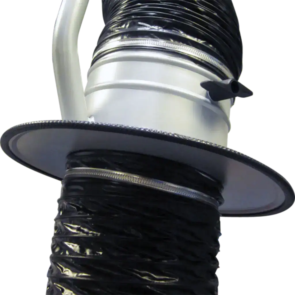 Wechselndes, flexibles Absaugrohr auf VAUPEL Absaugtechnik, geeignet für effiziente Staub- und Partikelfiltration in industriellen Umgebungen. Hochwertige Materialqualität für langlebige Einsatzfähigkeit.