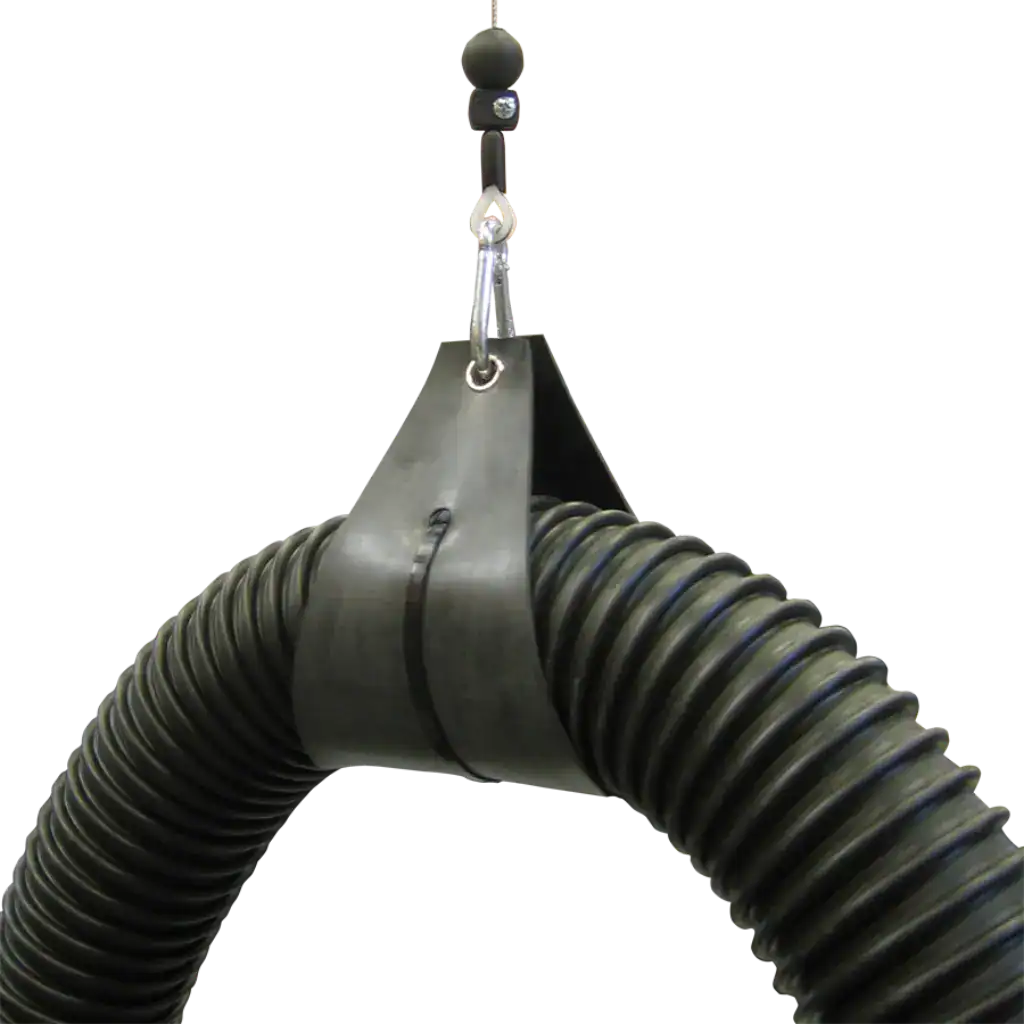 Leitung für Absaugtechnik, flexible Saugschlauch mit Klemme, Industriegeräte, Staubsauger, Filtrationssysteme, Luftreinigung, Staubreduzierung, Vakuumanlagen, Industriesauger, Vaupel-Absaugtechnik.