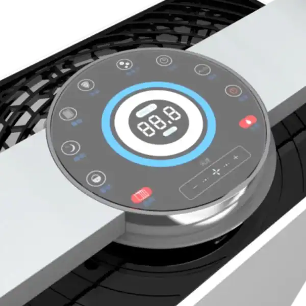 - Fortschrittliches Absaugtechnik Steuerungspanel mit digitalem Display und Touch-Control für effizientes Absaugen.