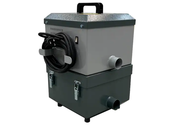 Vaupel Absaugtechnik Staubsammler, kompakte industrielle Absauganlage für Staub- und Partikelfiltration in Werkstätten und Industrie. Hochwertige, zuverlässige Absaugtechnik von Vaupel.