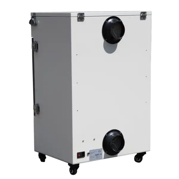 Hochwertiger Absaugfilter für industrielle Luftreinigung, mobile Absaugtechnik von VAUPEL Absaugtechnik, ideal für Werkstätten und Produktionsbereiche.