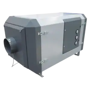 Vaupel Absaugtechnik Industrieabsaugung, mobile Filtrationsanlage, effiziente Staub- und Schadstoffabsaugung für Produktion und Werkstätten, langlebige Edelstahlkonstruktion.