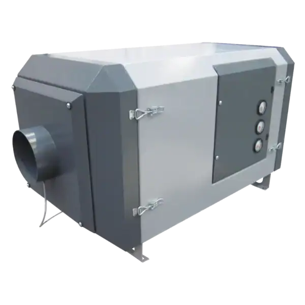 Vaupel Absaugtechnik Industrieabsaugung, mobile Filtrationsanlage, effiziente Staub- und Schadstoffabsaugung für Produktion und Werkstätten, langlebige Edelstahlkonstruktion.