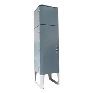 Geräuschdämmender industrieller Absaugstation, robustes Metallgehäuse, für effiziente Absaug- und Filterprozesse in Werkstätten und Produktionsstätten.