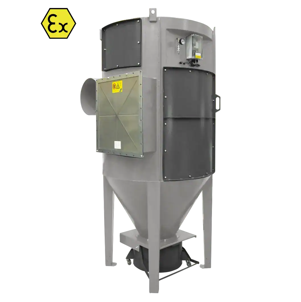 Hochwertige Absaugtechnik für Industrie und Handwerk, explosionsgeschützt, langlebige Materialien, effiziente Staub- und Partikelfilter, sichere Absauganlagen von VAUPEL.