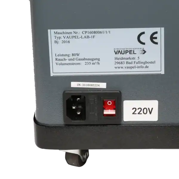 Schweiß- und Absauggerät mit CE-Kennzeichnung, 220V, 80W, für Rauchabsaugung, hochwertig und langlebig, ideal für Werkstätten und industrielle Anwendungen.